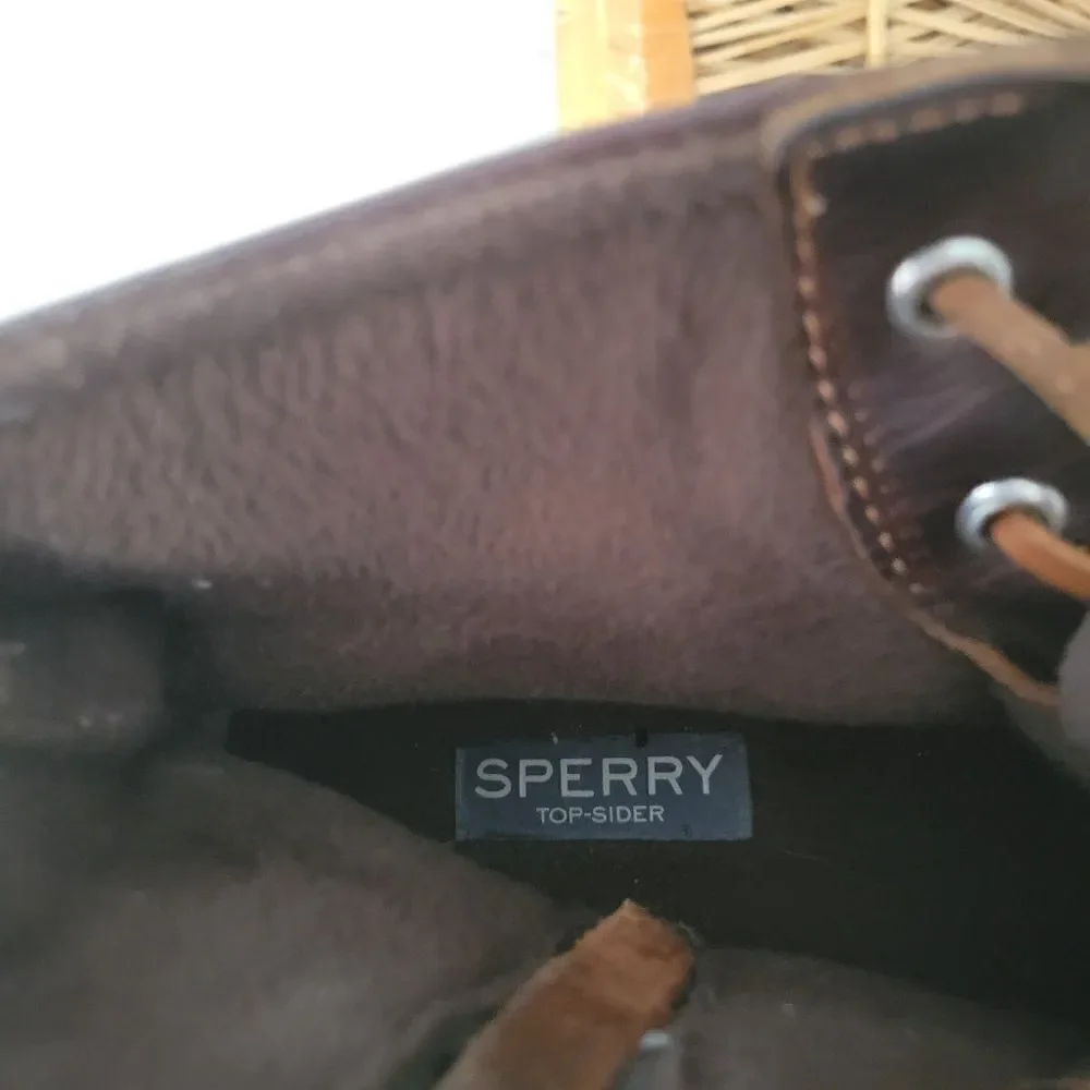 Sperry Topsider Saltwater Waterproof Leather Duck Boot Brown 10M